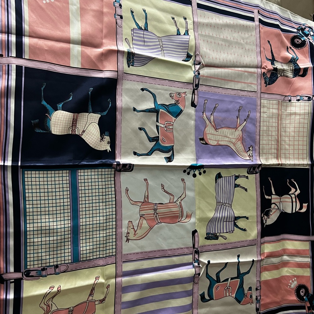 Colorful Horse Print Scarf